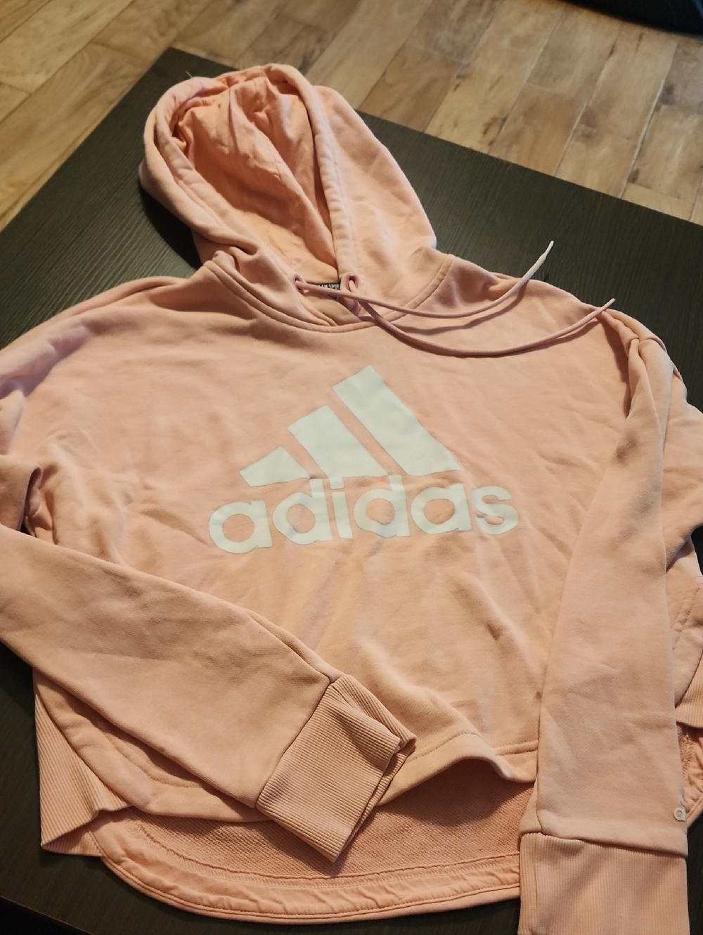 adidas Pink Trefoil Hoodie with White Logo